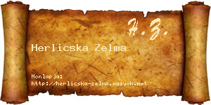 Herlicska Zelma névjegykártya